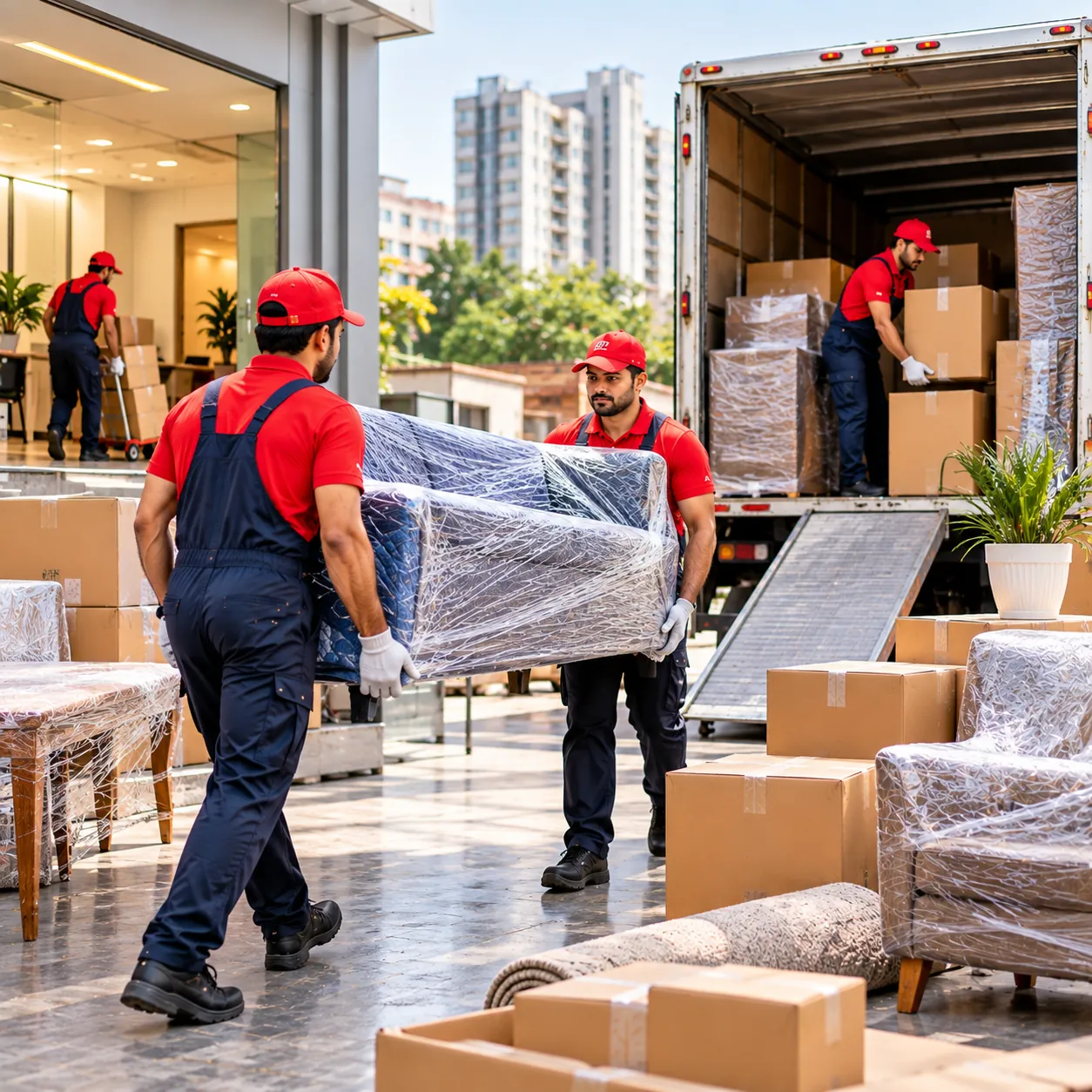 Packers and movers team shifting a home in Bidar