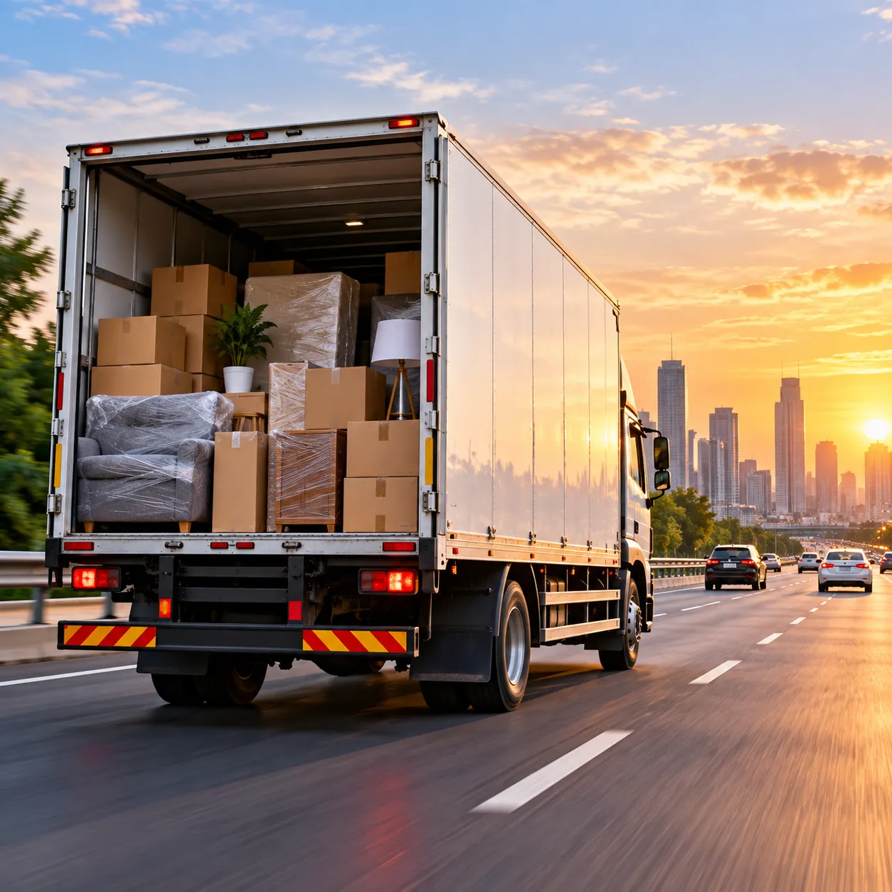 Aggarwal moving truck on the highway
